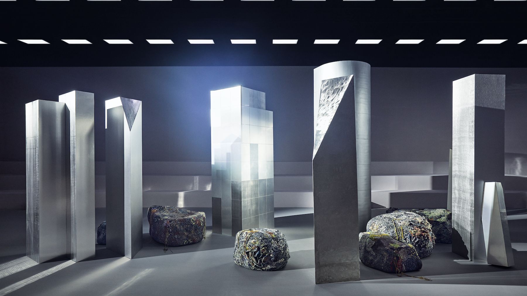 Acne Studios has created a surreal skyline for its AW25 show 