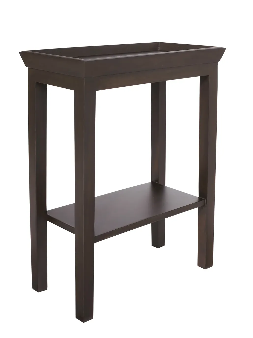 Oka Prod, Gustavian Sofa Side Table - Ebony/brown