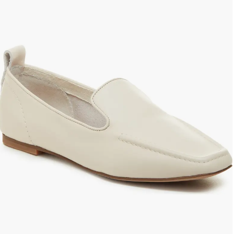 flat white loafers