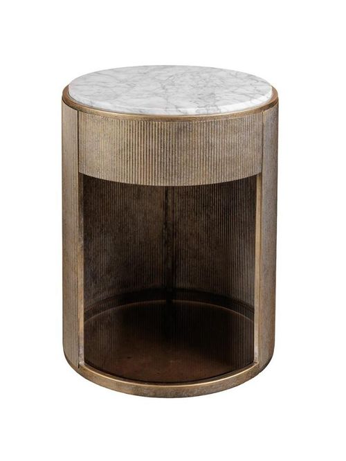Belvedere Bedside Table - Aged Gold
