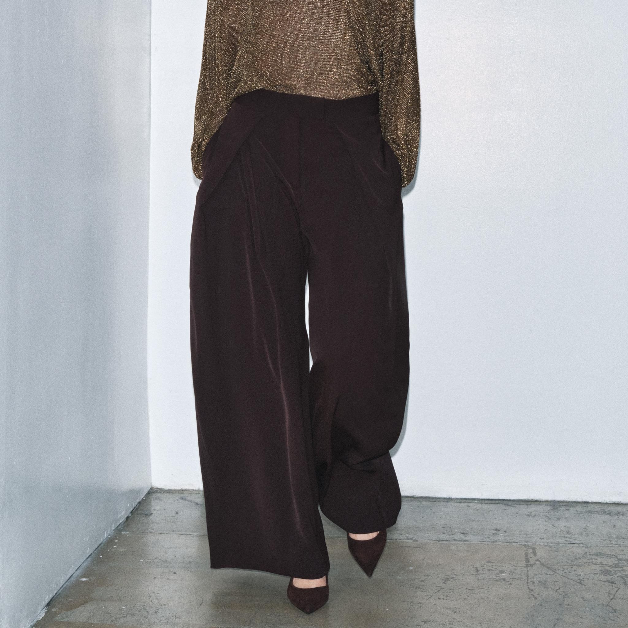 Flowing Trousers With Darts Zw Collection