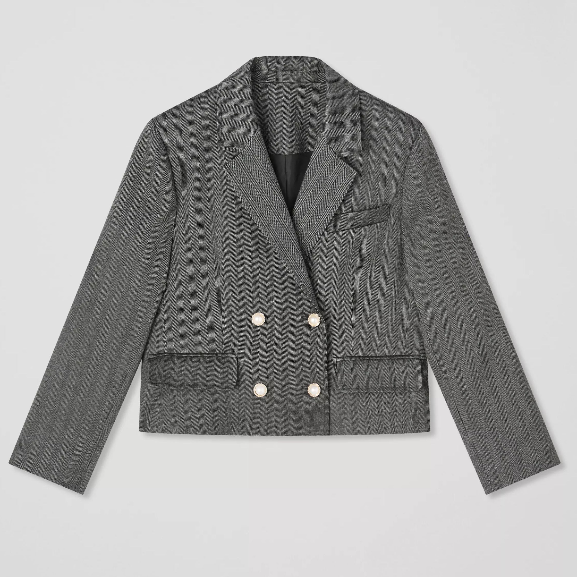 Cat Deeley's grey, cropped blazer from LK Bennett London