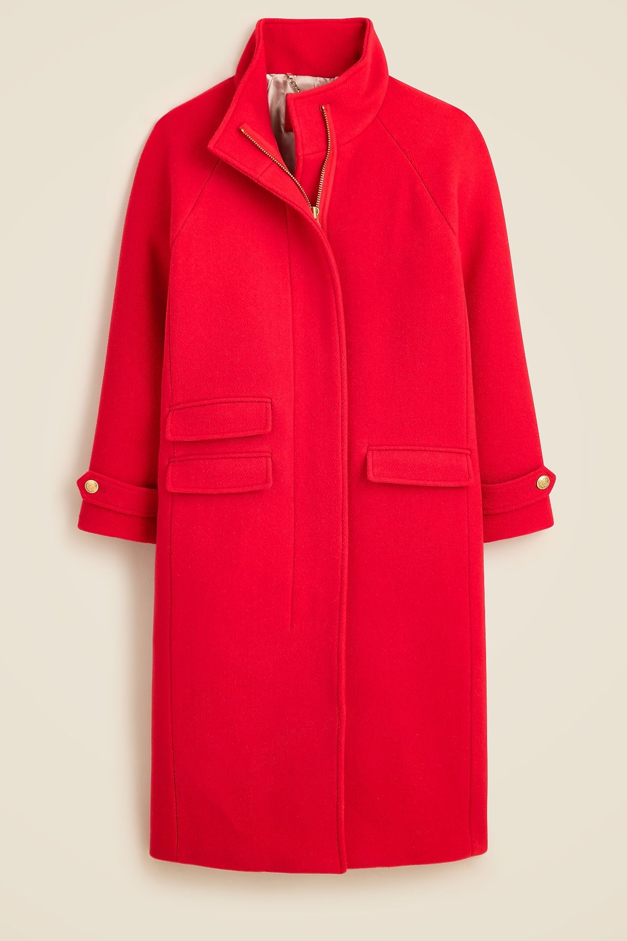 J.Crew Long Toscana coat in Italian stadium-cloth wool blend