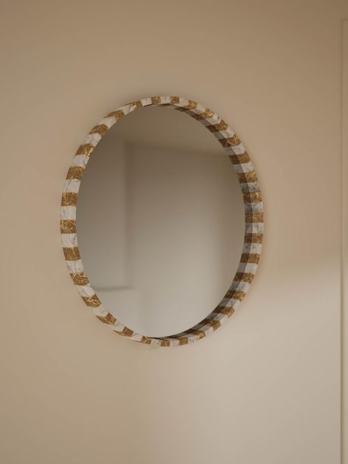 Marble Round Wall Mirror