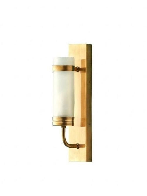 Wall Light in Brass and Frosted Glass