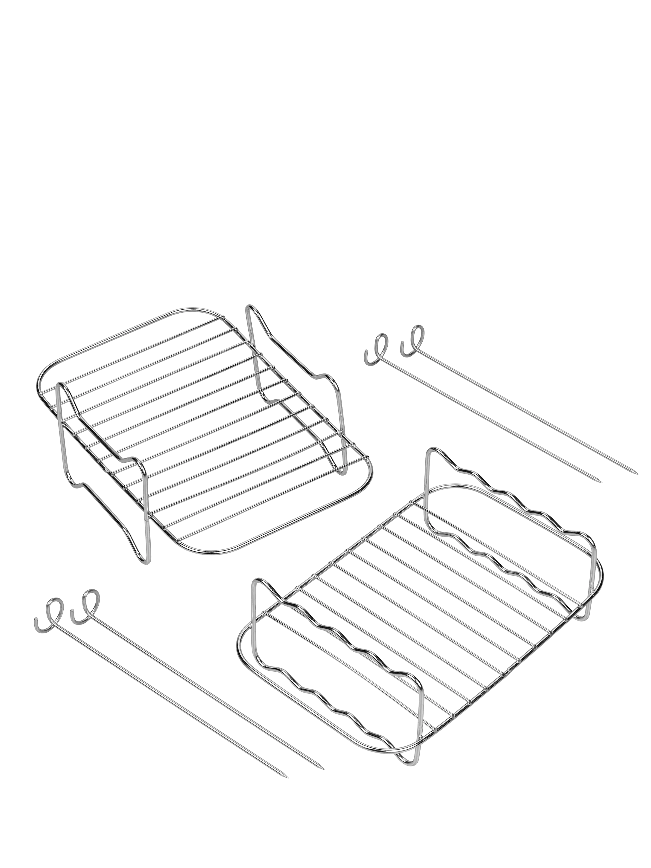Tala Stainless Steel 2 Tier Air Fryer Rach & 4 Skewers
