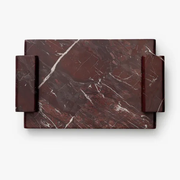 burgundy marble tray