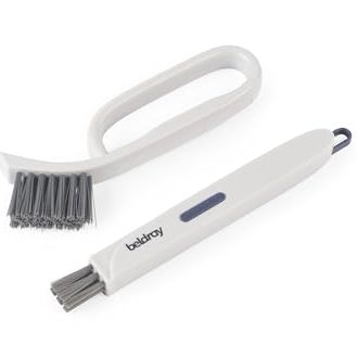 Beldray Deep Clean Crevice Brush &amp;amp; Scraper &amp;ndash; Detailing Set, Large Track Brush for Tiles &amp;amp; Grout, Small Groove Cleaner for Window Seals &amp;amp; Sinks, Reversible Scraping Tool for Collecting Dirt