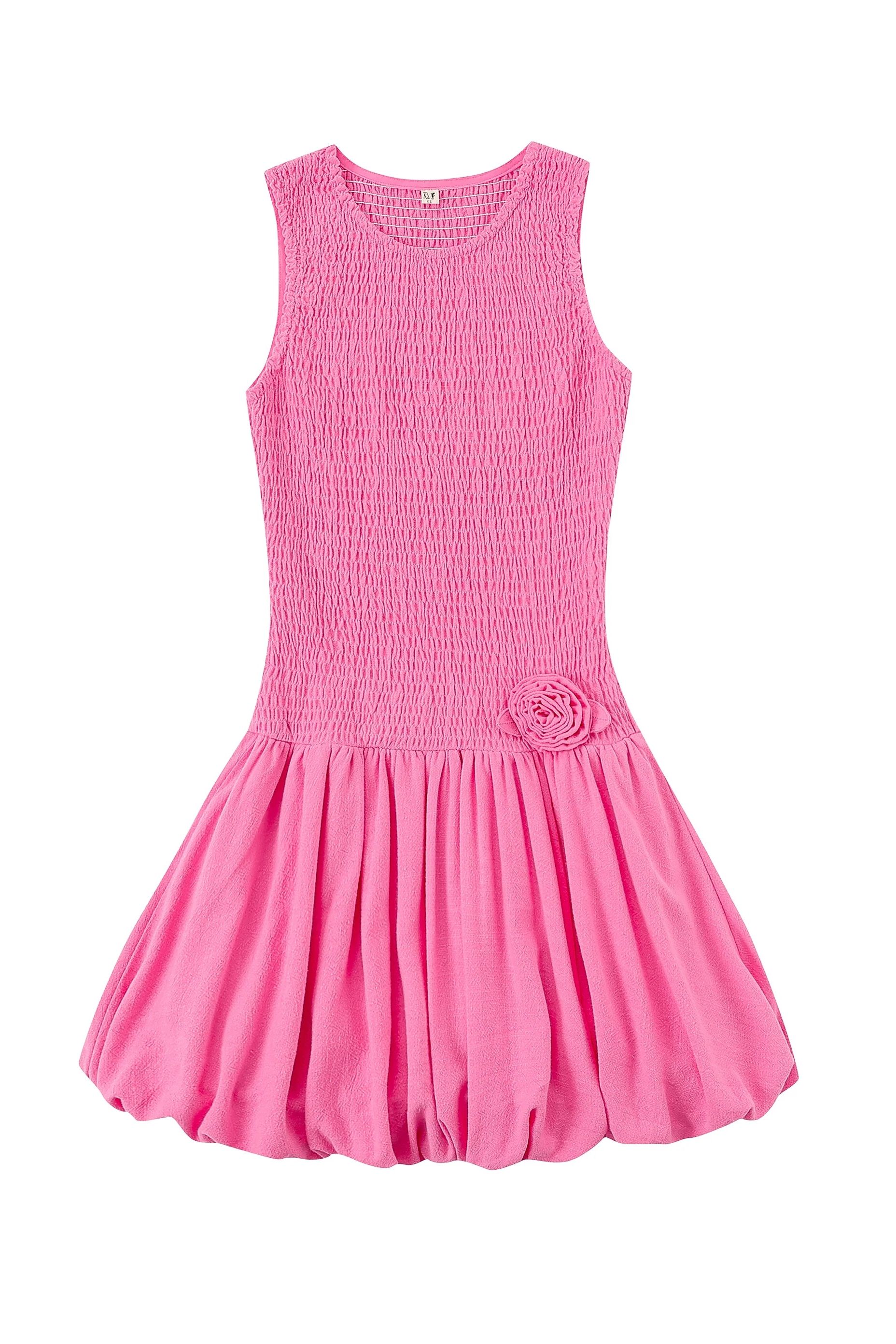 Fashion Brand Company Pink Soft Linen Bubble Mini