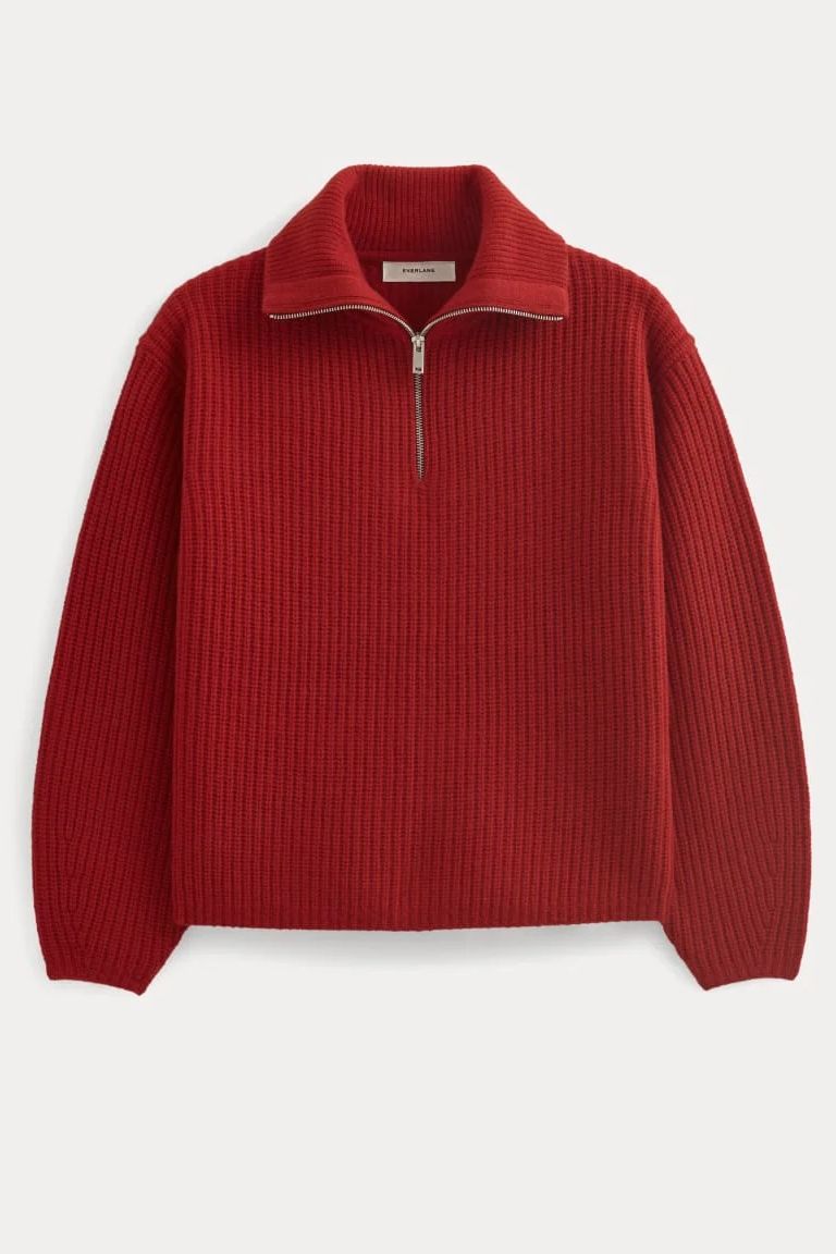 Everlane The Half-Zip Sweater in Luxe Merino