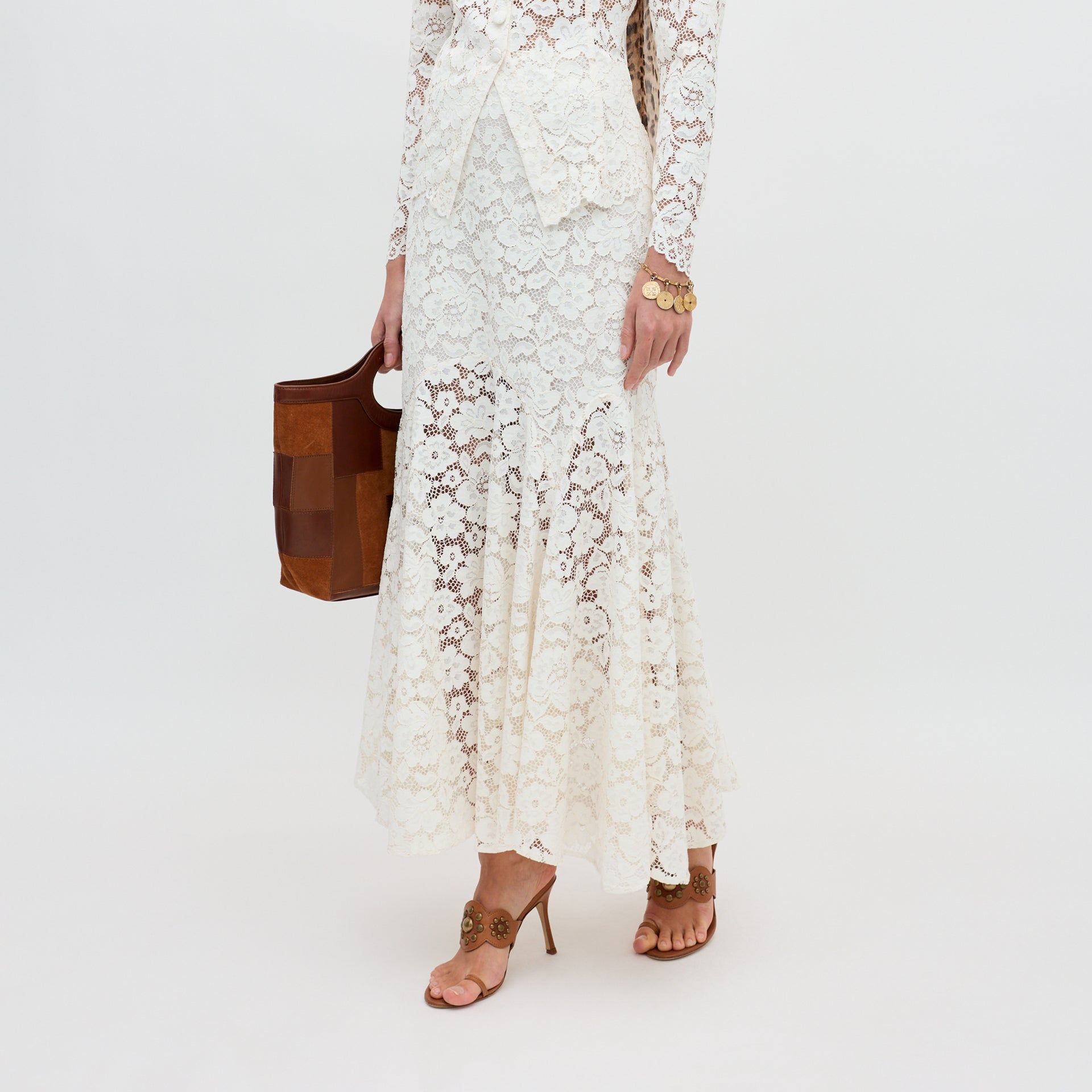 Jada Lace Skirt in Cream