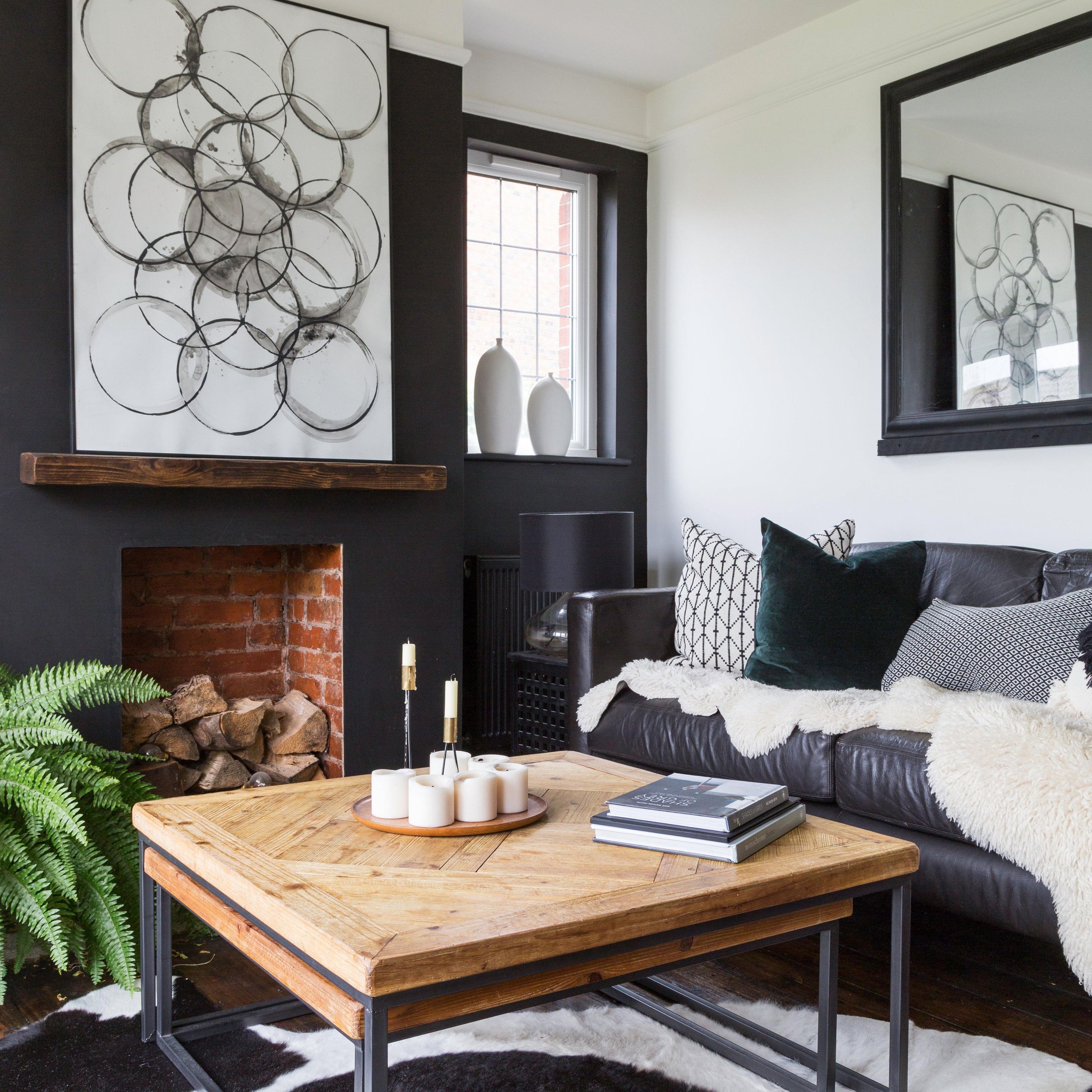 8 black living room ideas to tempt you over to the dark side | Real Homes, image size:2560x2560