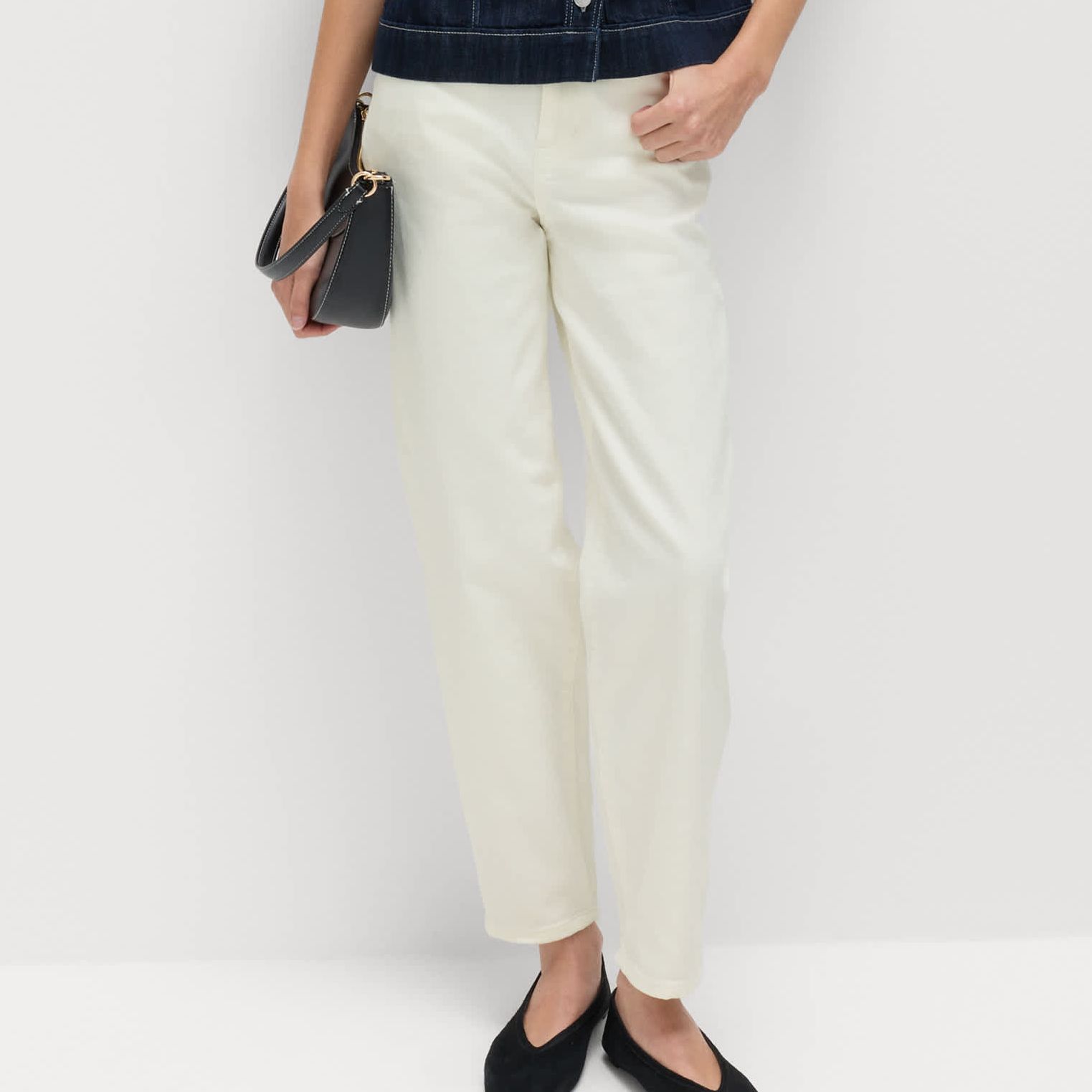 Mom High Waisted Ankle Grazer Jeans