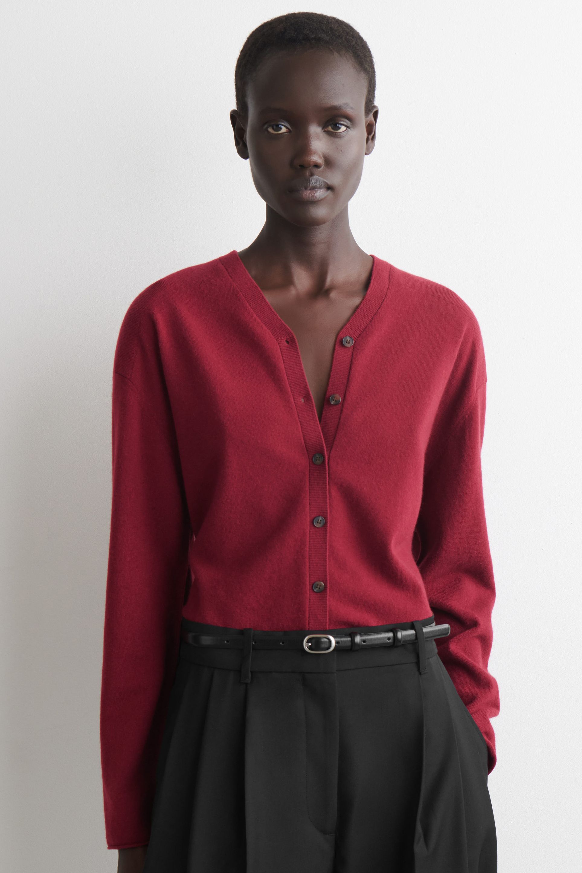 Merino Wool V-Neck Cardigan