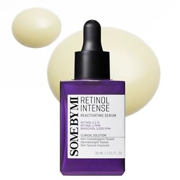 Some by Mi Retinol Intense Reactivating Serum 30&amp;#8239;ml &amp;ndash; Retinol Bakuchiol &amp;amp; Niacinamide Serum for Anti&amp;#8209;aging &amp;amp; Pore Minimizer&amp;ndash; Vegan Glass Skin Korean Skincare With Hyaluronic Acid Hydration