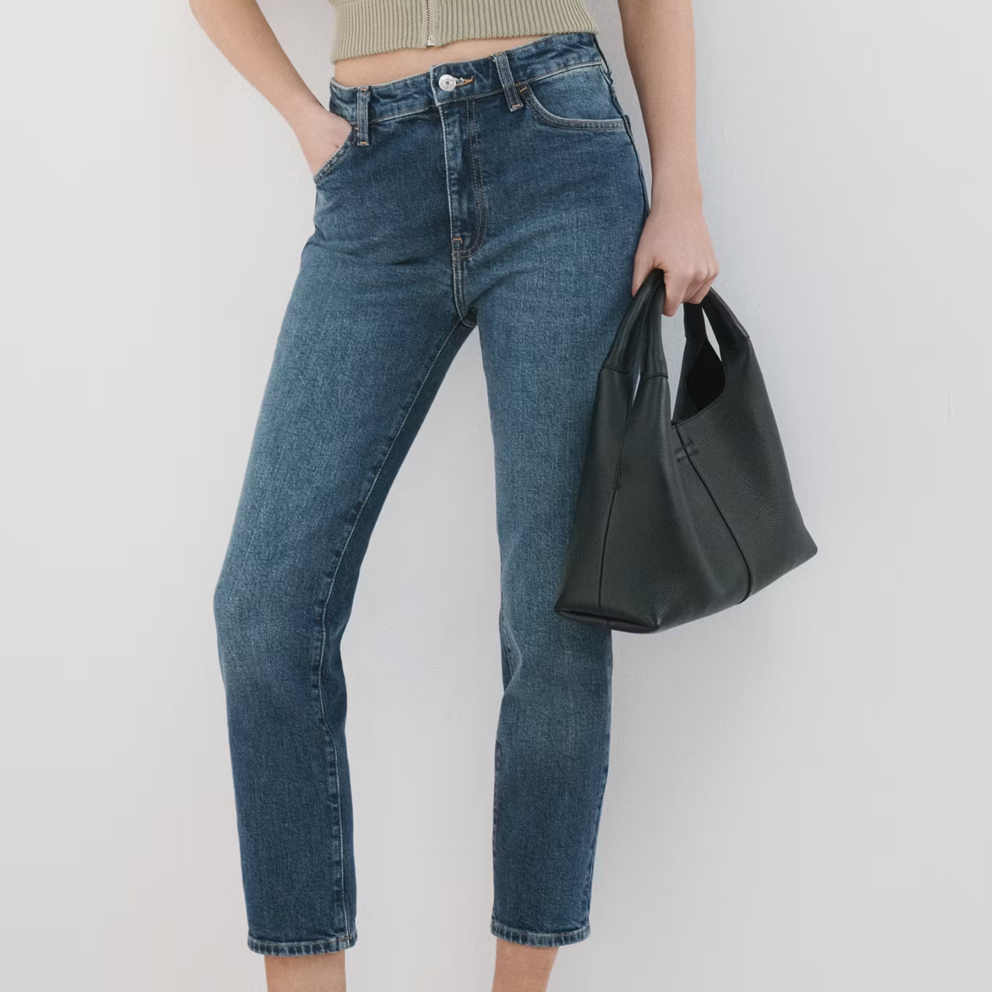 Mango, Slim-Fit Cropped Jeans