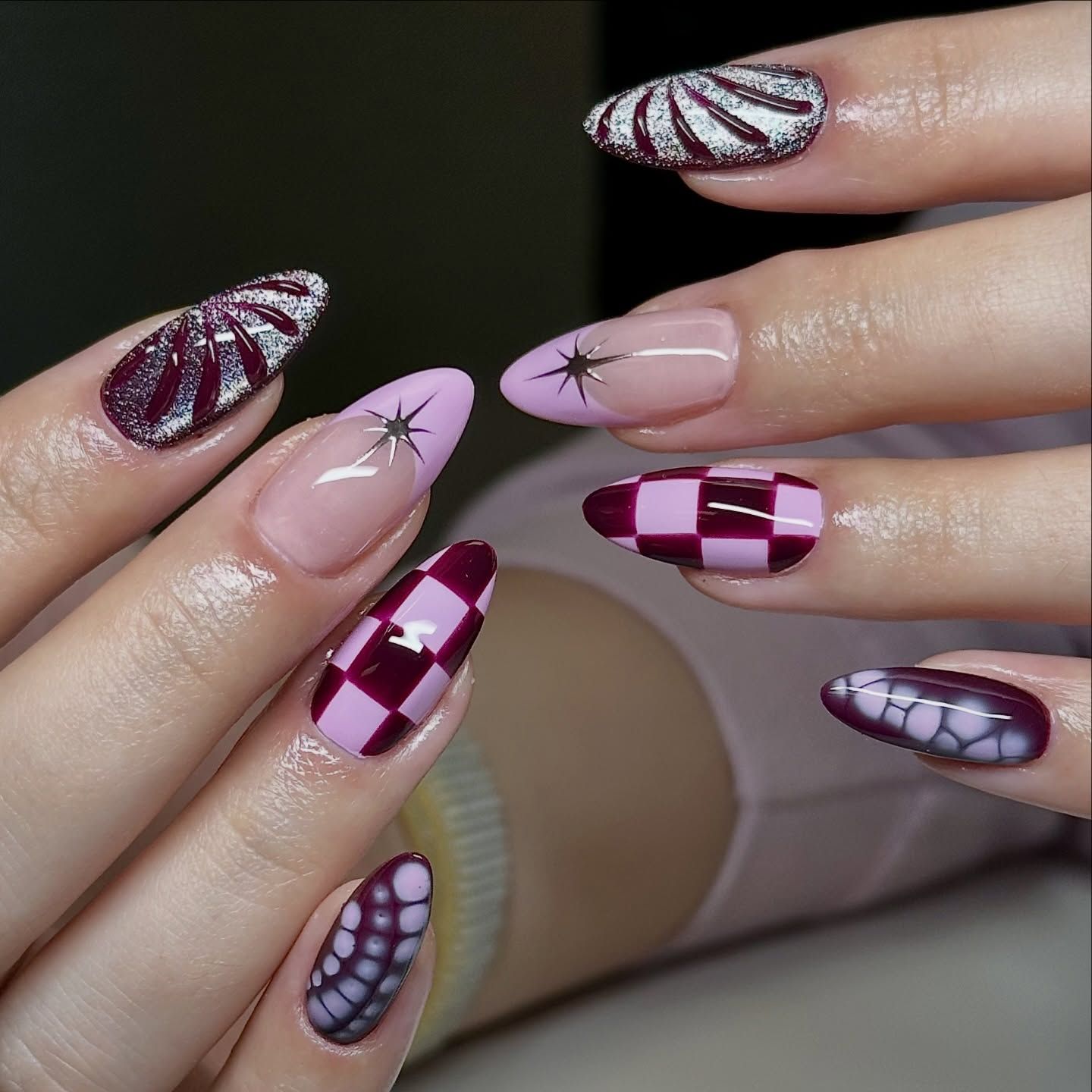 purple manicure