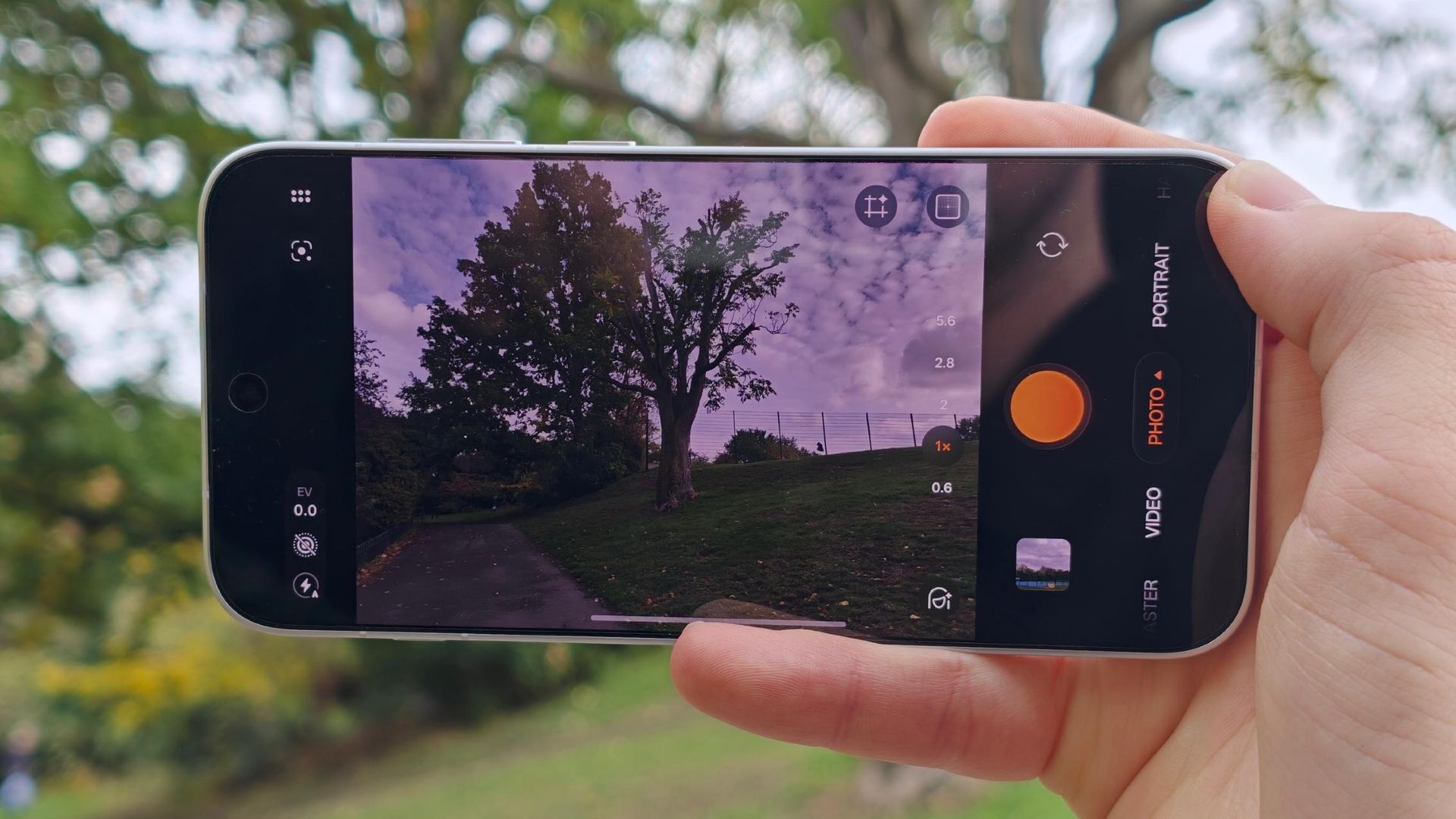 The Oppo Find X10's camera app