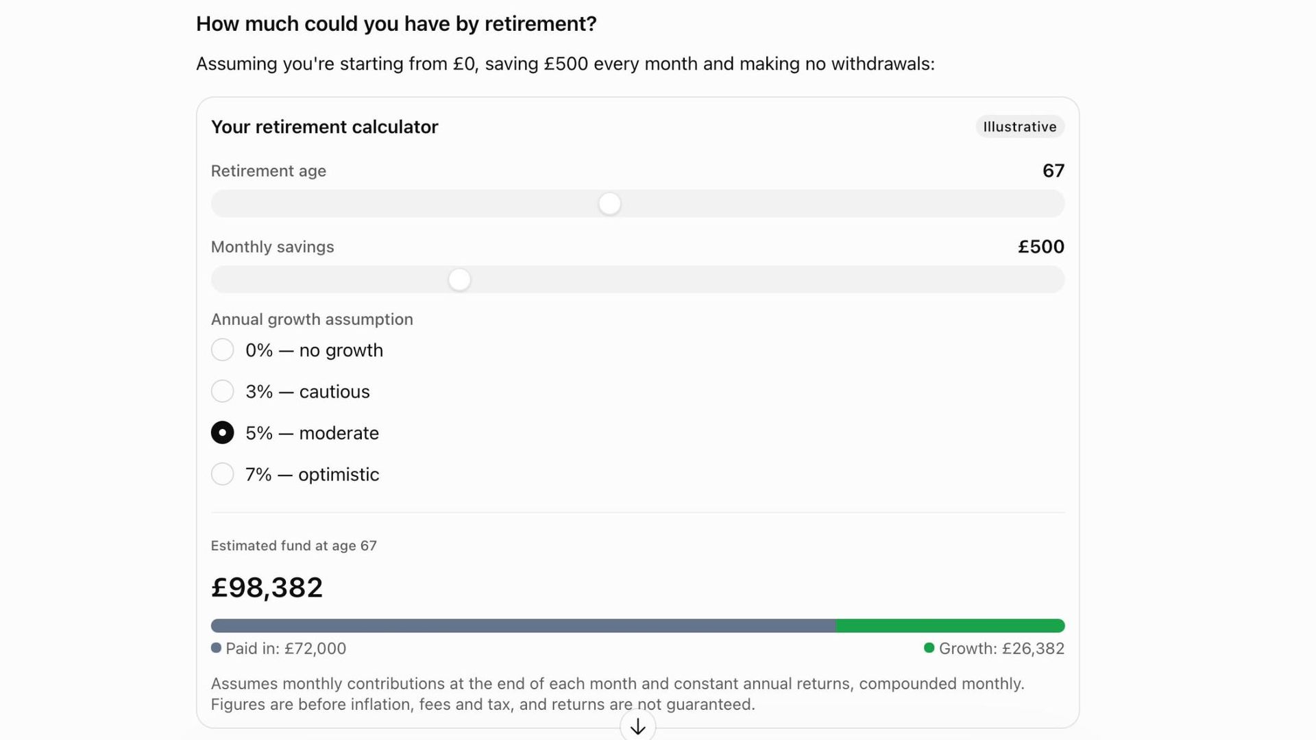 Savings calculator in ChatGPT