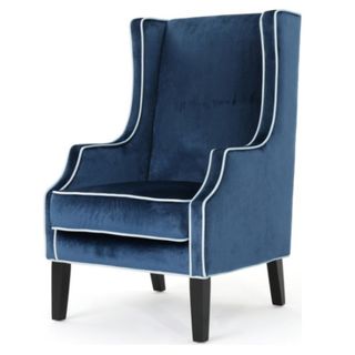 blue armchair on a white background
