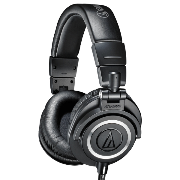 A pair of Audio-Technica ATH-M50x headphones