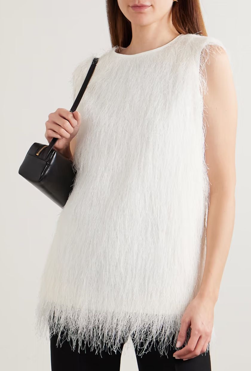 LOULOU DE SAISON, Yasmin Fringed Voile Top