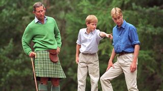 Prince Charles With Prince William And Prince Harry Visit Glen Muick On The Balmoral Castle Estate