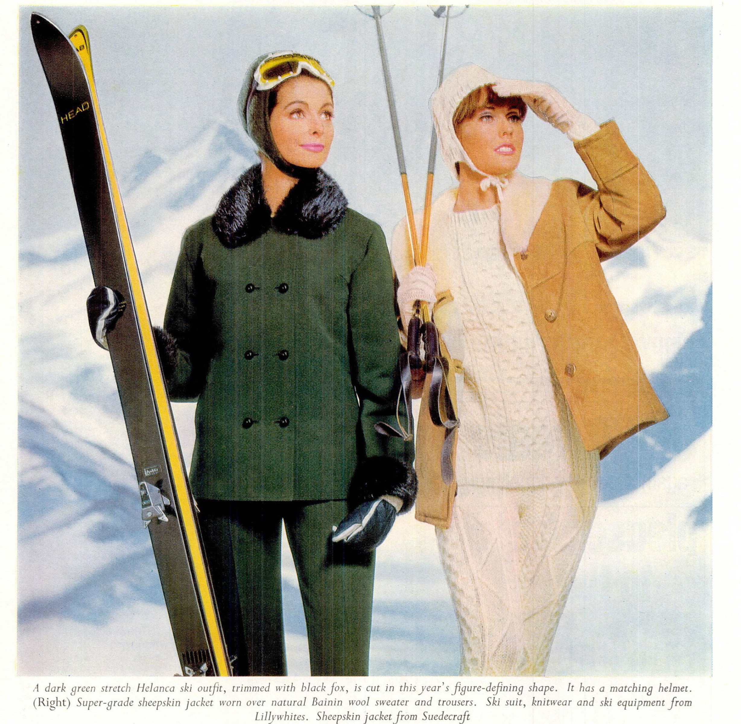 Archival fashion pages from Country Life magazine