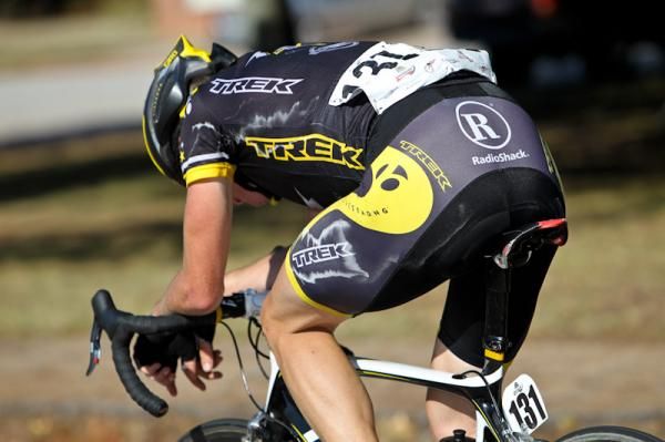 Ben King (Trek-Livestrong) starts to have the salt show through after a long hot day on the road.