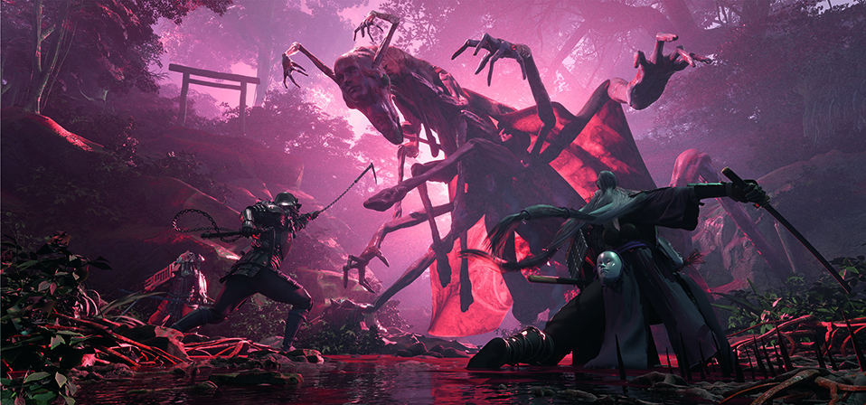 Digital art showing a 3D battle scene progress