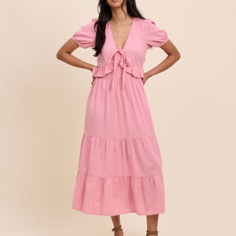 Nobody's Child, pink summer midi dress