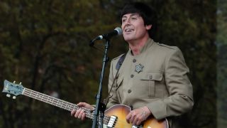Steve White of The Bootleg Beatles performs on stage as Paul McCartney at British Summer Time Festival at Hyde Park on July 13, 2014 in London, United Kingdom. 