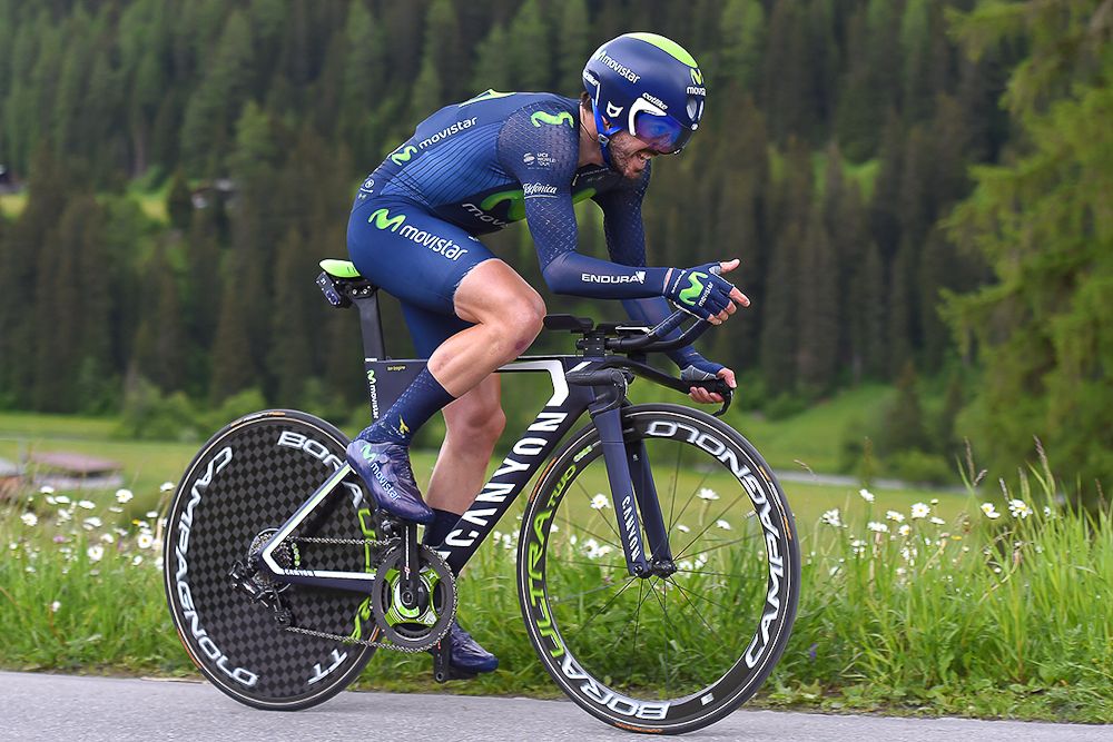 Jon Izaguirre on his way to winning the stage 8 time trial at Tour de Suisse