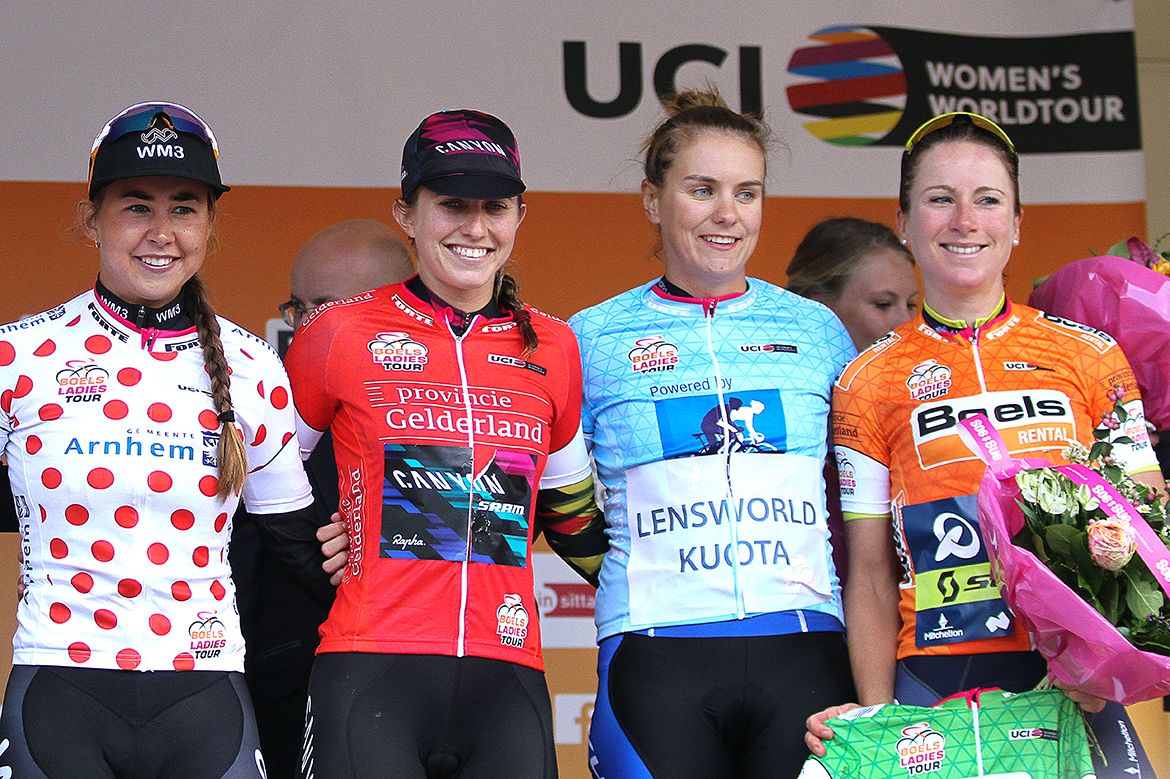 The major jerseys after stage 5 of the Boels Ladies Tour