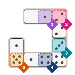 The New York Times Pips puzzle (easy) on Monday April 13, 2026