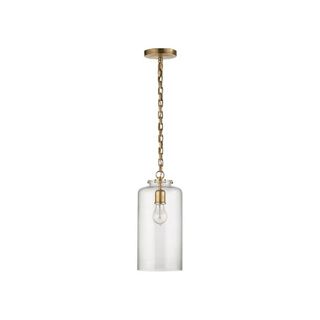 glass kitchen island light with brass chain