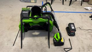 Greenworks 40V 20 Inch Cordless Single-Stage Snow Blower