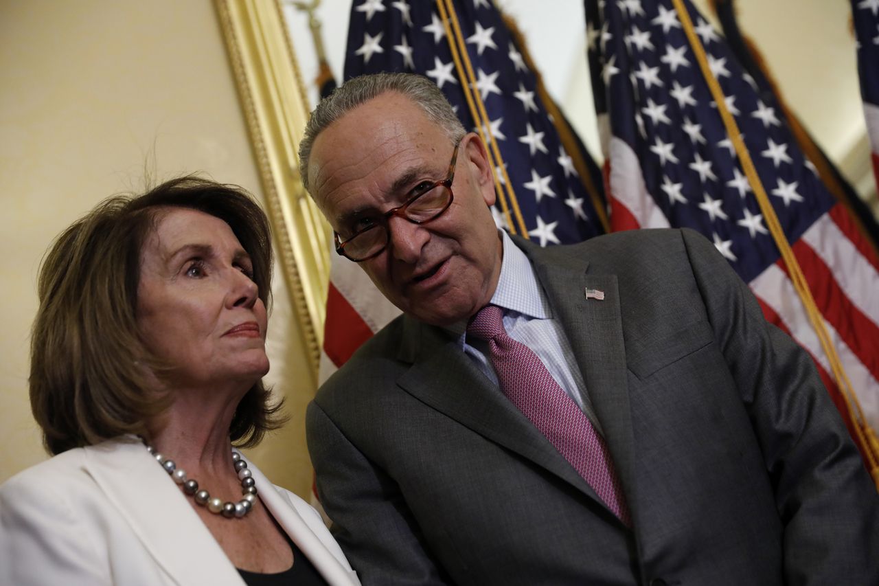 Nancy Pelosi and Charles Schumer.