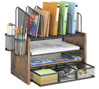 DAOUTIME 4-Tier Mesh Desk Organizer