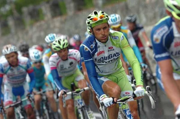 The peloton makes its way up the day's long climbs