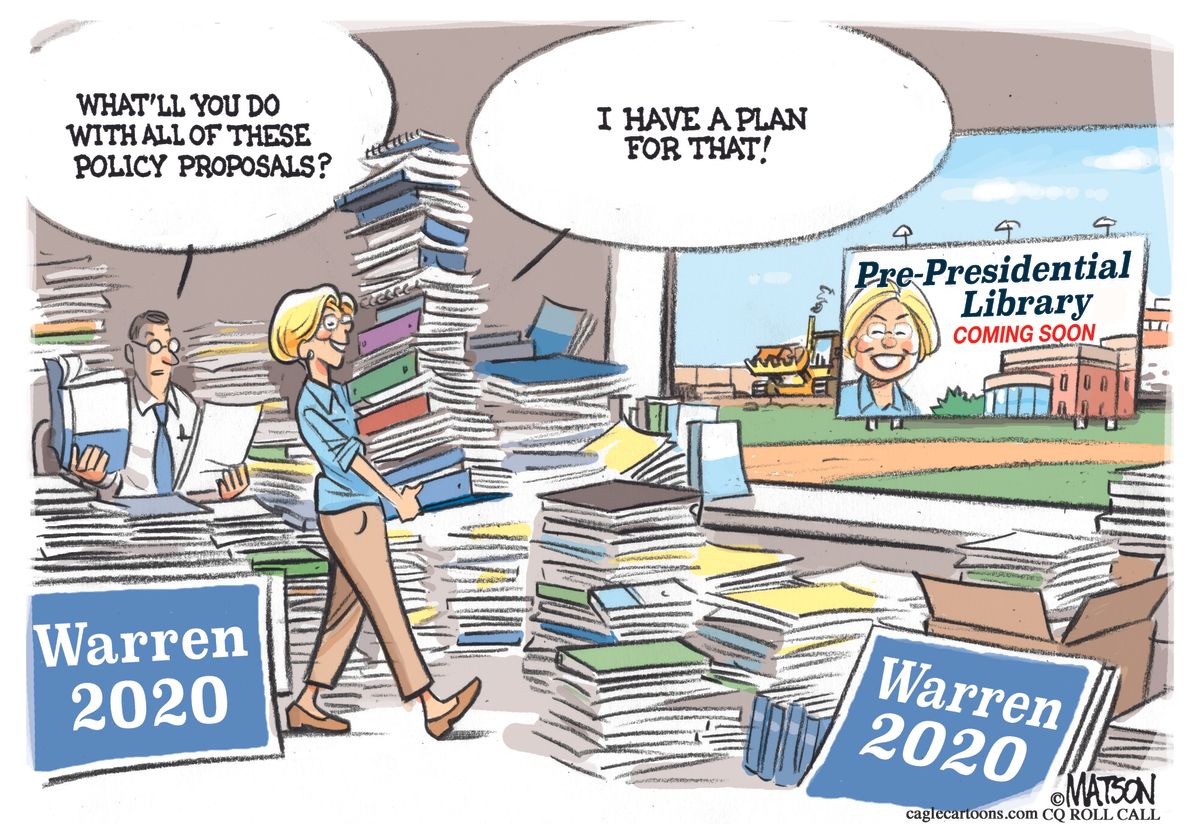 Political Cartoon U.S. Elizabeth Warren 2020 Policy Proposals | The Week