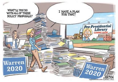 Political Cartoon U.S. Elizabeth Warren 2020 Policy Proposals