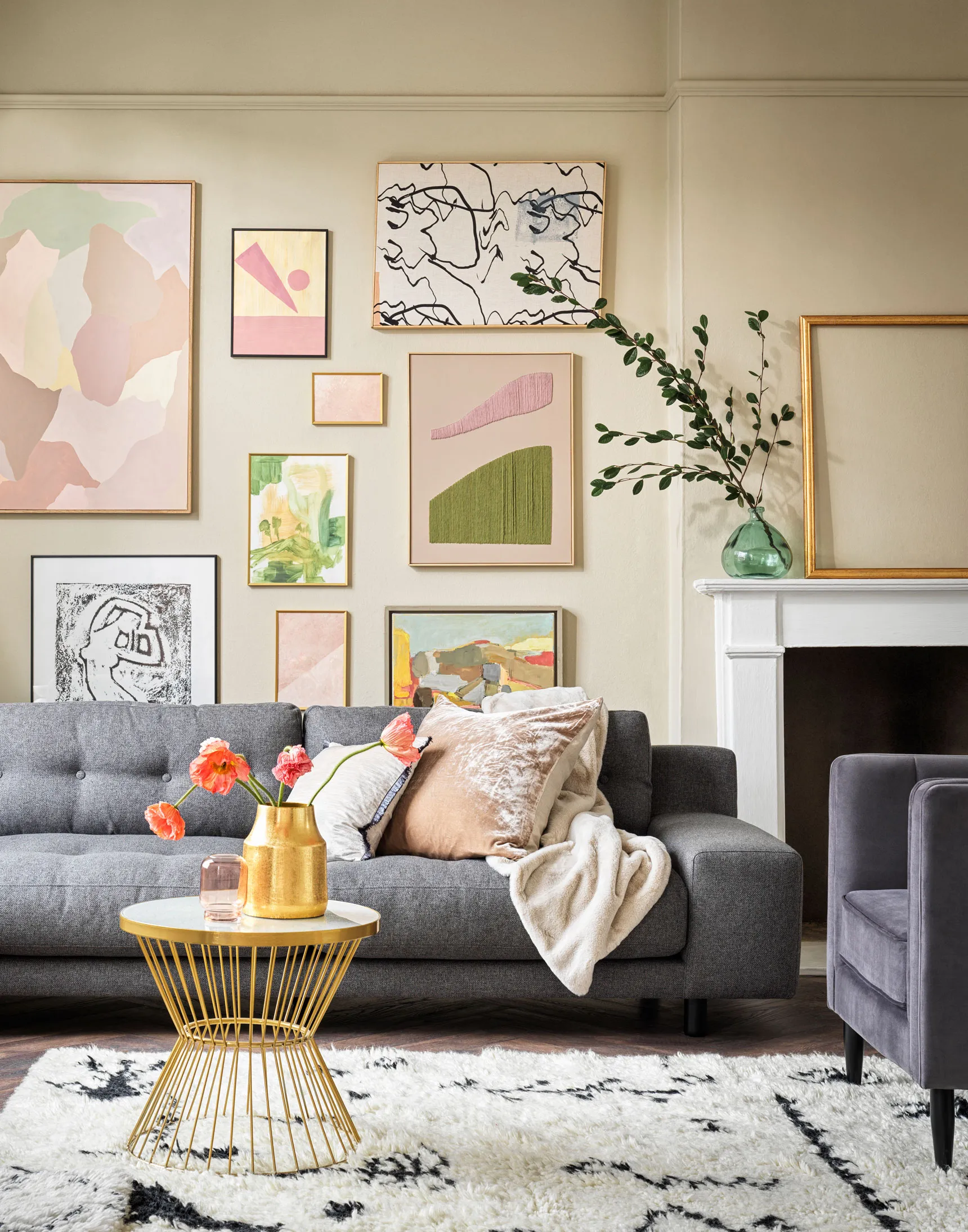 Layering in interior design - living room