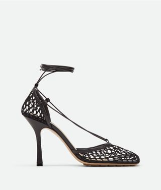 Women's Stretch Lace-Up Sandal in Black