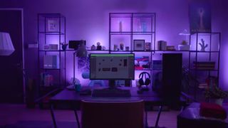 This color-coordinated room and gaming setup could be yours with Razer and Hue.