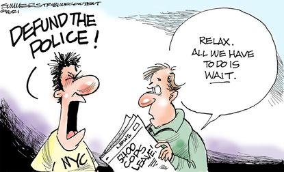 Editorial Cartoon U.S. defund police