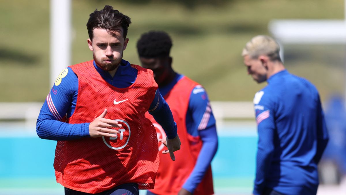 Ben Chilwell of England trains on June 15 ahead of the team&#039;s Euro 2020 match June 18 against Scotland.