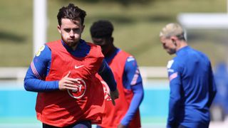 Ben Chilwell of England trains on June 15 ahead of the team's Euro 2020 match June 18 against Scotland.