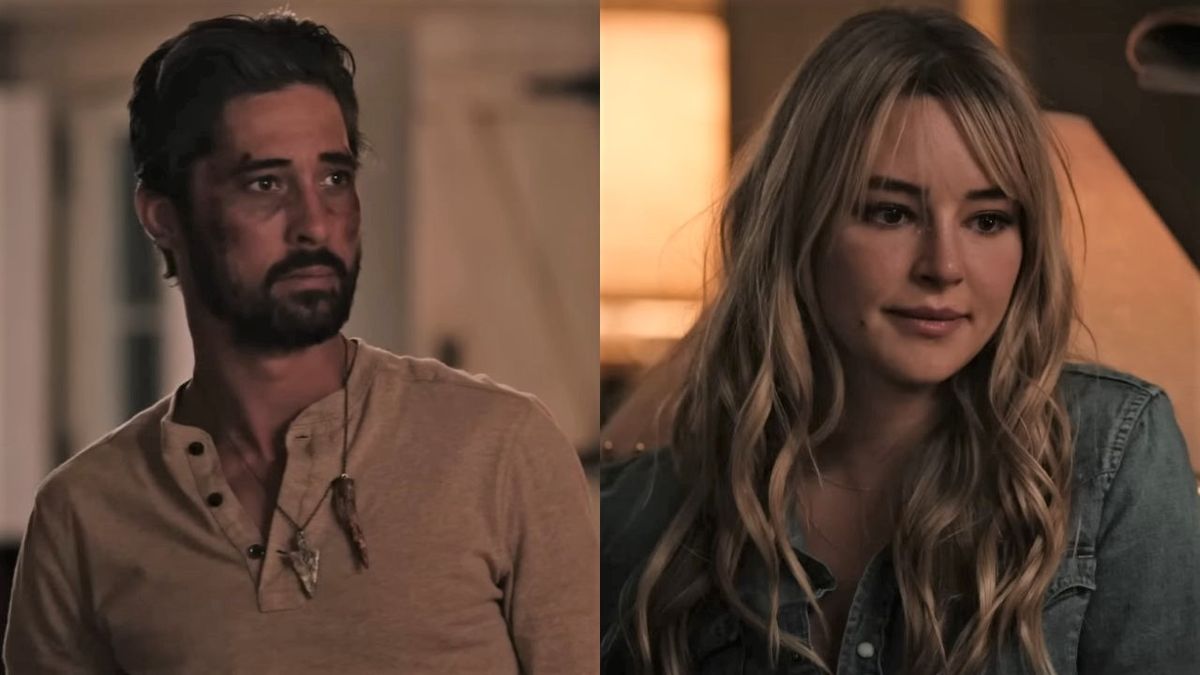 Ryan Bingham as Walker and Hassie Harrison as Laramie on Yellowstone.