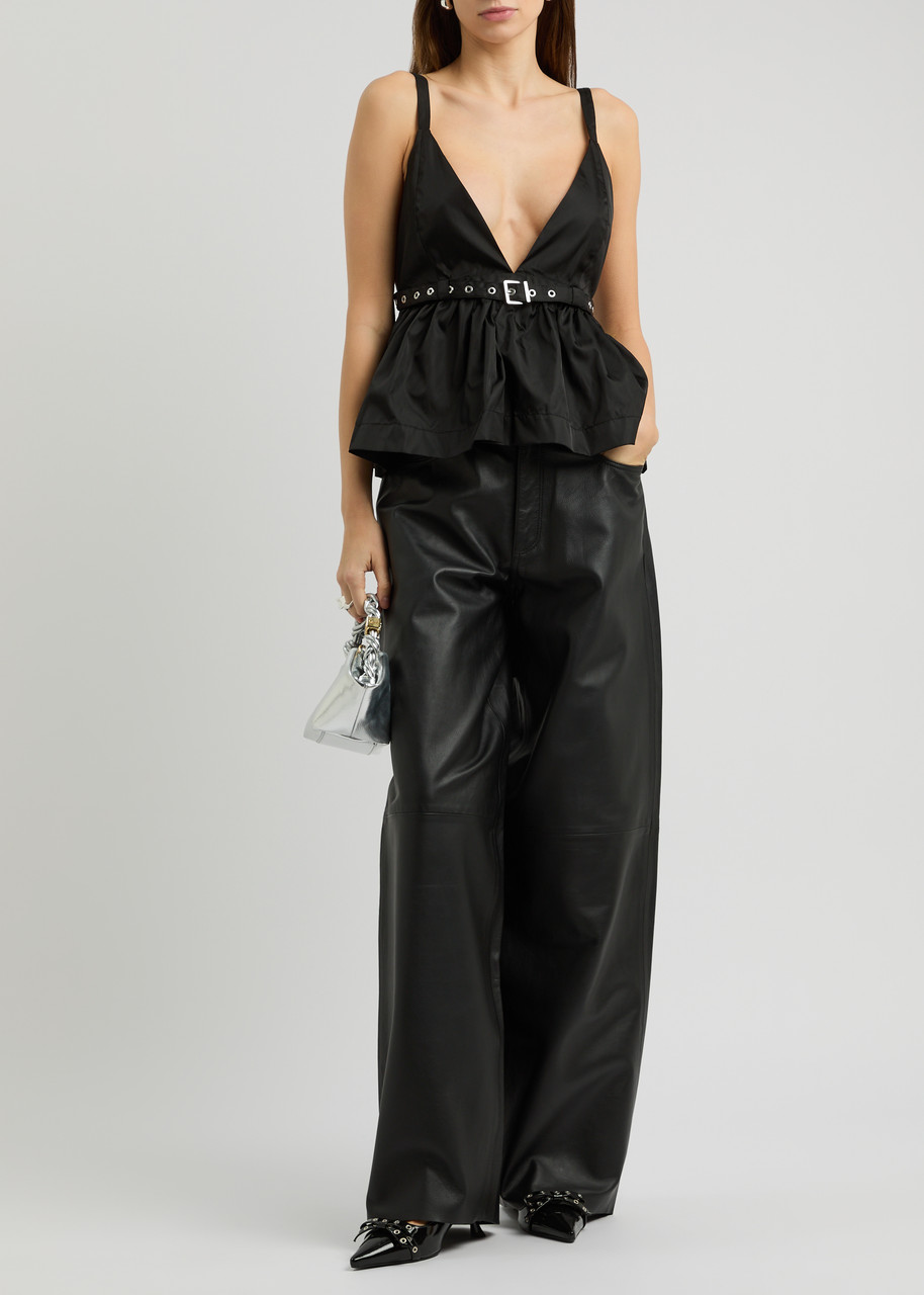 Duchesse Belted Nylon Top